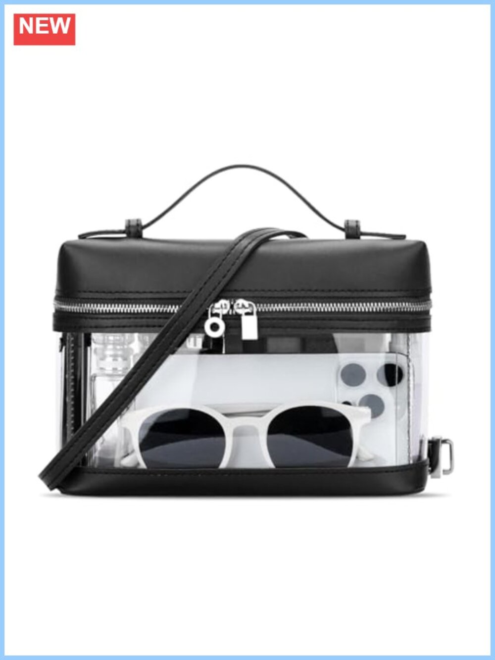 Clear Crossbody Bag PVC Vegan Leather Stadium Approved Concert Purse